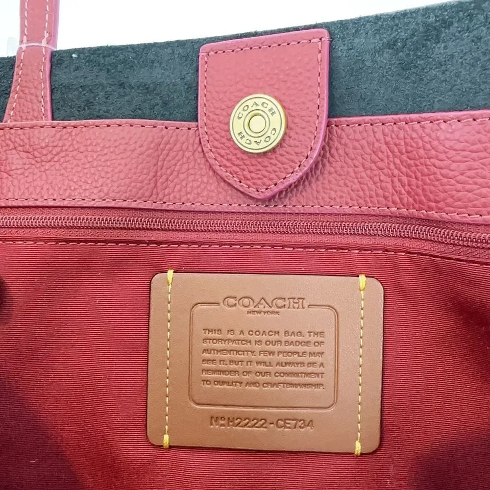 NWT Coach‎ Kia Leather Tote In Colorblock